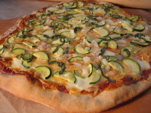 Zucchini and Onion Pizza